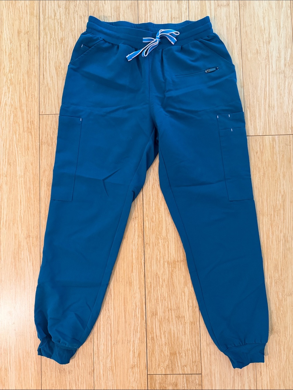 Dolan Curve Hope 11-Pocket Scrub Jogger Pant Caribbean Blue XXSmall in Petite